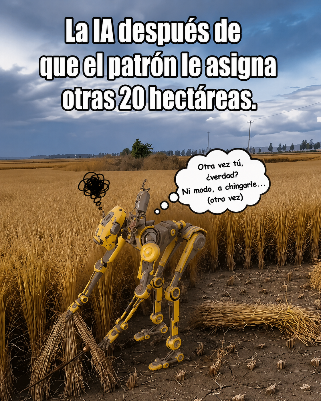 Robot agrícola trabajando después de recibir más hectáreas